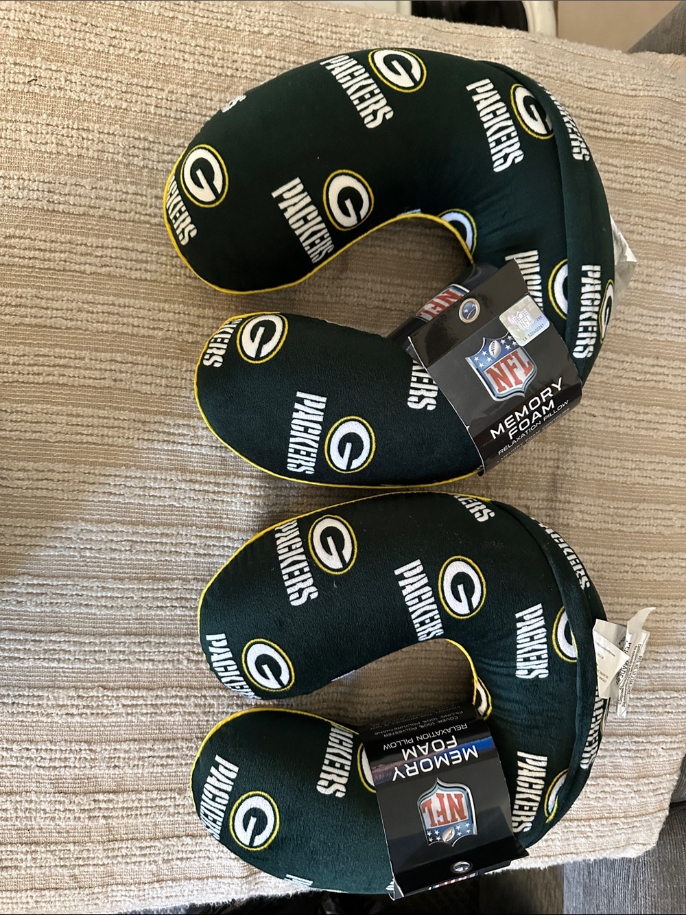 NFL Green Bay Packers Neck Pillow - Dark Green, Yellow, White